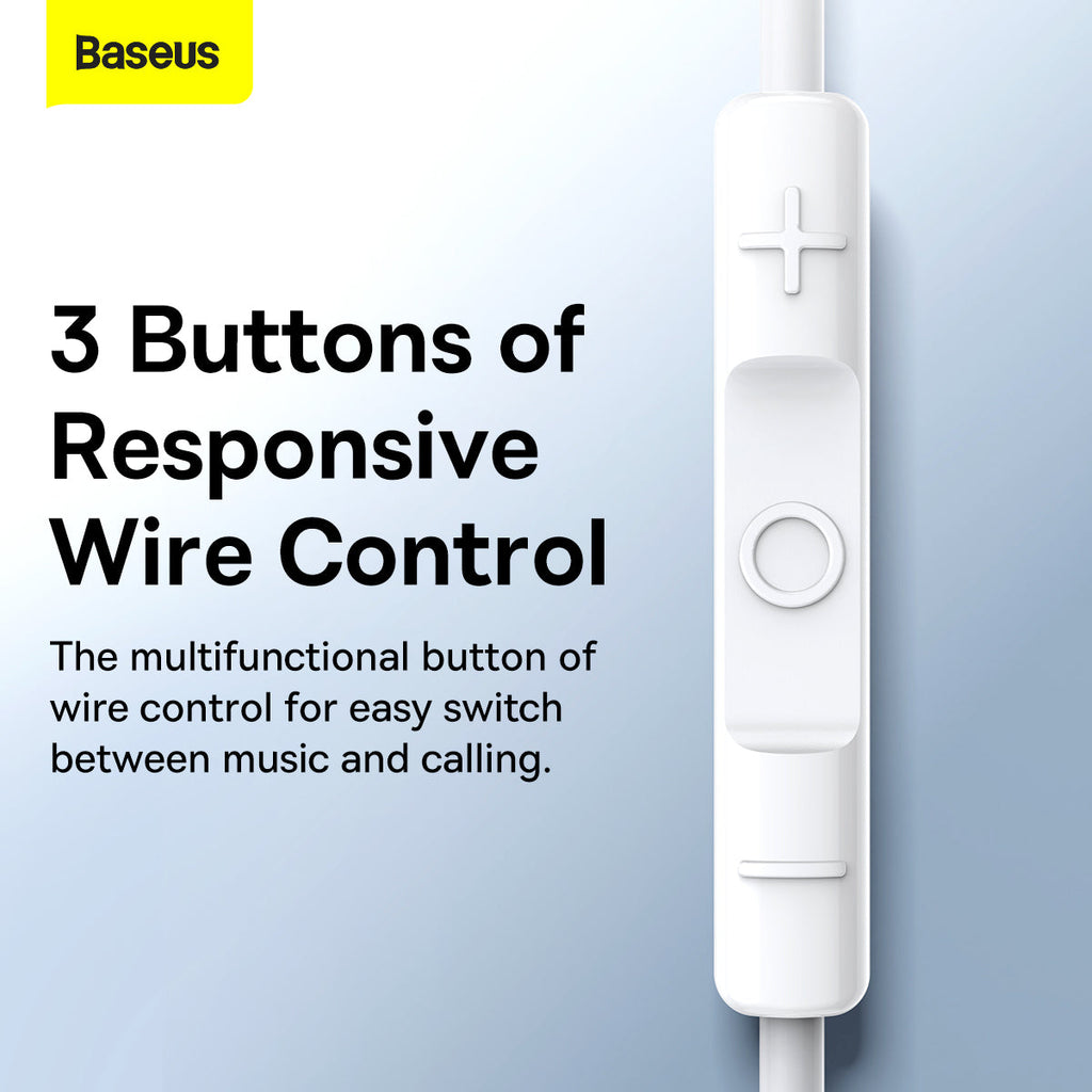 Baseus Type C Hands Free C17 Encok Jeck Wired White