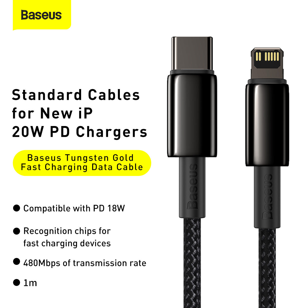 Baseus Tungsten Gold Fast Charging Data Cable Type-C to iPhone PD 20W