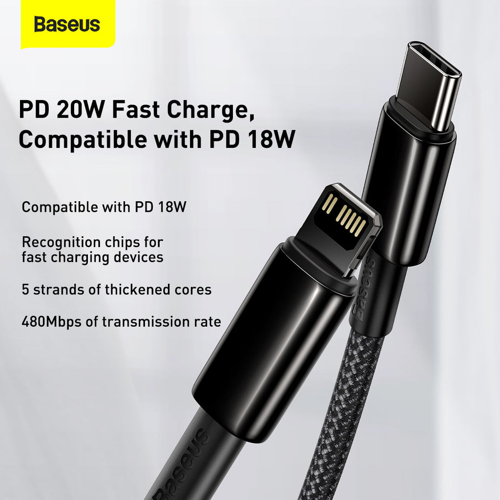 Baseus Tungsten Gold Fast Charging Data Cable Type-C to iPhone PD 20W