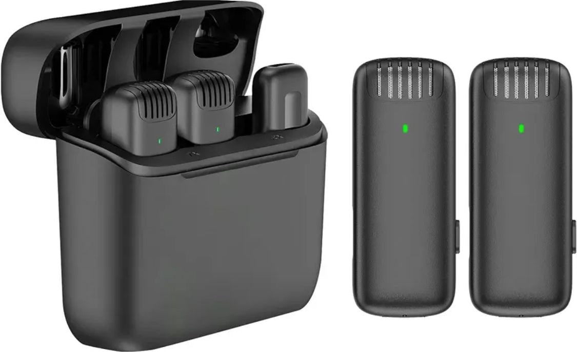J13 Type C Dual Wireless Lavalier Microphone with Charging Case Video Recording Mic